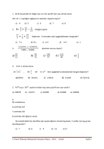 + + a) b) c) d ) e - 6.ünsal tülbentçi matematik yarışması