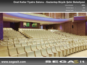 Onat Kutlar Tiyatro Salonu - Gaziantep Büyük Şehir Belediyesi