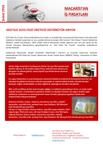 GDO`suz soya filizi üreticisi distribütör arıyor