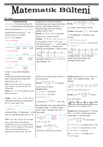 Matematik Bülteni / Ocak 2013 Sayfa 2