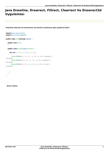 Java Drawline, Drawrect, Fillrect, Clearrect Ve Drawrect3d Uygulaması