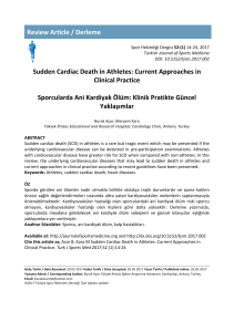 Review Article / Derleme Sudden Cardiac Death in Athletes: Current