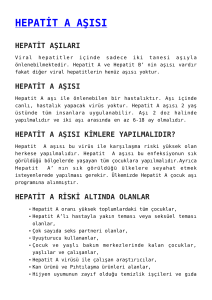 hepatit a aşısı