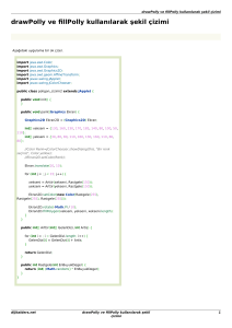 Java Applet Temelleri : drawPolly ve fillPolly kullanılarak şekil çizimi