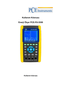 Kullanım Kılavuzu Enerji Ölçer PCE-PA 8300