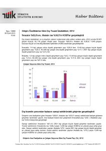 Girişim Özelliklerine Göre Dış Ticaret İstatistikleri-(2012
