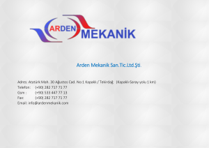 Arden Mekanik San.Tic.Ltd.Şti.