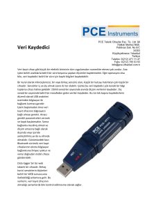 Veri Kaydedici - PCE Instruments