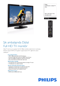 231T1SB/00 Philips LCD Monitör ve Dijital TV alıcısı