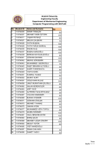 Q1 Atatürk Üniversity Engineering Faculty Department of