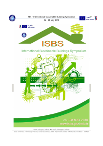 ISBS - International Sustainable Buildings Symposium 26 – 28 May