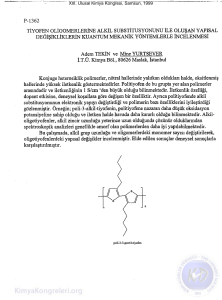 tiyofen oligomerlerike alkil substitusyonunu ile oluşan yapısal