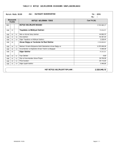 bütçe gelirlerinin ekonomik sınıflandırılması