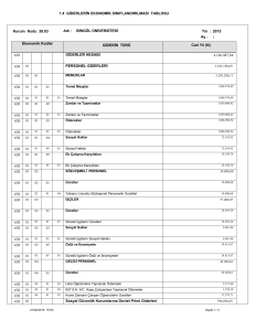 1.4 giderlerin ekonomik sınıflandırılması tablosu