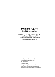 ING Bank A.Ş. ve Mali Ortaklıkları