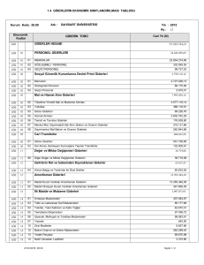 1.4 GİDERLERİN EKONOMİK SINIFLANDIRILMASI TABLOSU 630