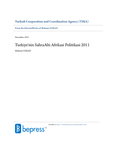 Turkiye`nin SahraAlti Afrikasi Politikasi 2011