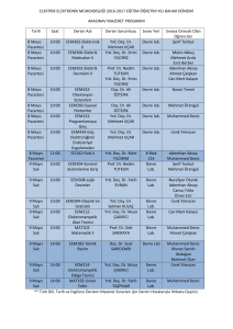 ELEKTRİK ELEKTRONİK MÜHENDİSLİĞİ 2016