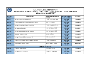 M.Ü. AVRUPA BİRLİĞİ ENSTİTÜSÜ 2016