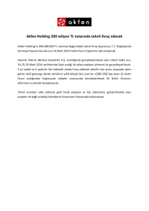 Akfen Holding 200 milyon TL tutarında tahvil ihraç edecek