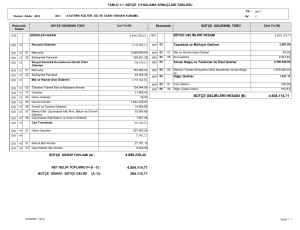 1.1 bütçe uygulama sonuçları tablosu 05.2017