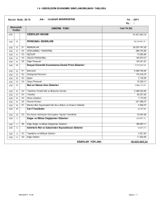 1.4 GİDERLERİN EKONOMİK SINIFLANDIRILMASI TABLOSU 630