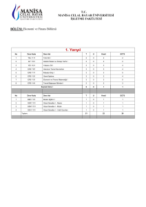 1. Yarıyıl - İşletme Fakültesi