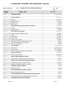 1.4 giderlerin ekonomik sınıflandırılması tablosu