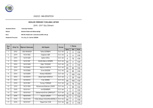 günlük öğrenci yoklama listesi - Düzce Üniversitesi Elektrik