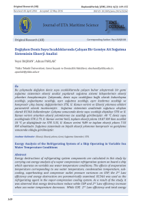 Journal of ETA Maritime Science