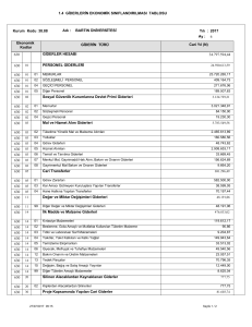 1.4 GİDERLERİN EKONOMİK SINIFLANDIRILMASI TABLOSU 630