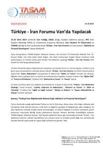 Türkiye - İran Forumu Van`da Yapılacak